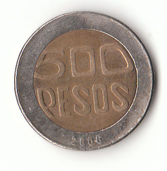  500 Pesos Kolumbien 2006 (F840)   