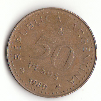  50 Pesos Argentinien 1980 (F859)   