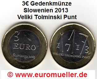 Slowenien 3 Euro Gedenkmünze 2013...unc.   