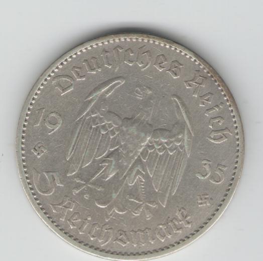  5 Mark Deutsches Reich 1935 A         J357 (Silber)(k74)   