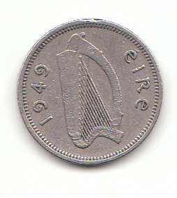  3 Pingin / 1/2 Reul  Irland 1949 (G027)   