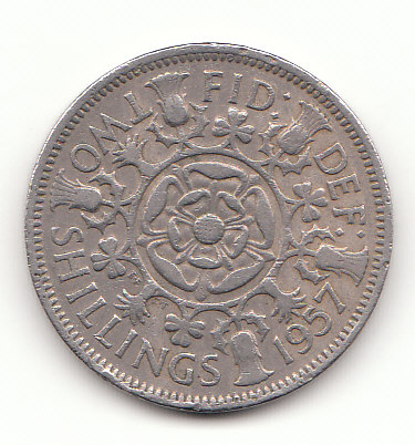  2 Shillings Großbritannien 1957( G043)   