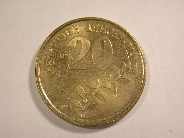  12048  Griechenland  20 Drachmen  1992 in f.st   