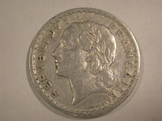  12054  Frankreich  5 Franc 1947  in ss-vz   