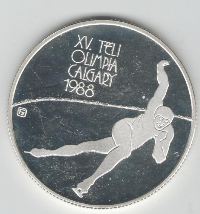  500 Forint Ungarn 1986(Calgary) in PP(Silber)   