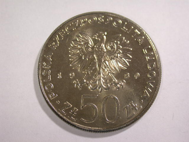  12057 Polen  50 Zloty  1980  in f.st/st Prachtexemplar   