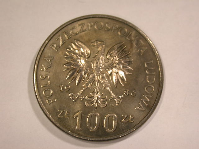  12057 Polen  100 Zloty  1986   in f.st/ST  Prachtexemplar   