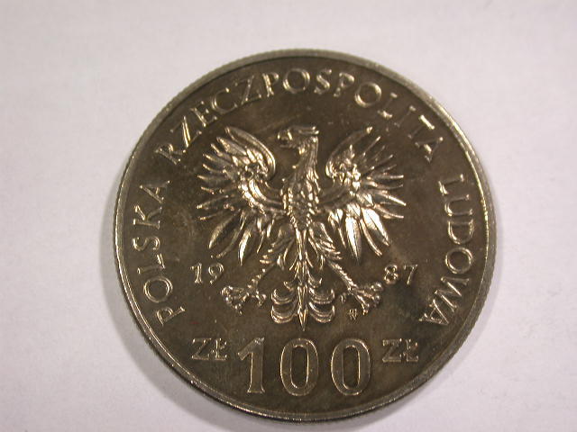  12057 Polen  100 Zloty  1987 Kazimierz   in f.st/ST  Prachtexemplar   