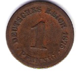 DR. 1 Pfennig 1875 A J.1   