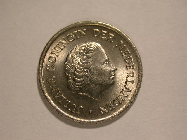  12058 Niederlande  25 Cent  1956 in Stempelglanz   