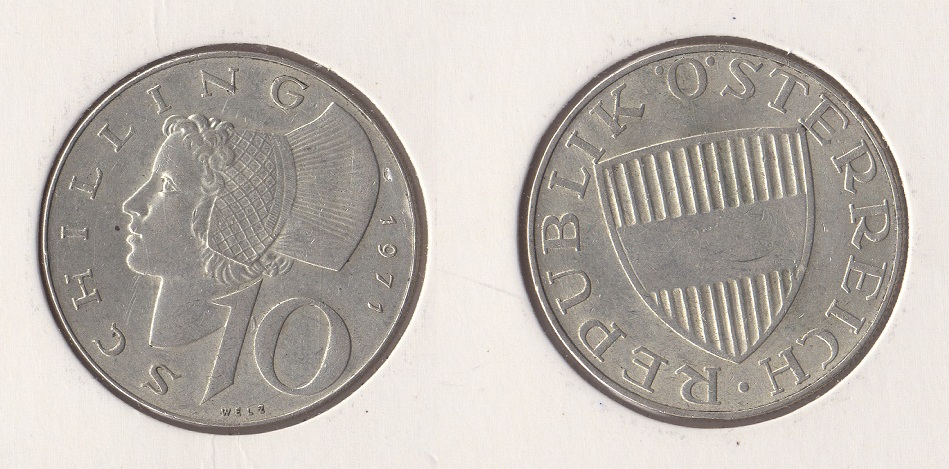  Österreich 10 Schilling 1971 **ss - vz** Silber 7,5 Gramm .640 Ag / XXL scan   