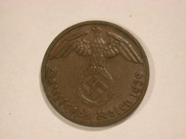  13002 3.Reich  1 Pfennig  1939 D in vz/vz-st   