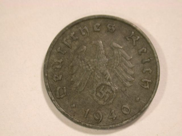  13002 3. Reich  10 Pfennig  1940 D in vz   
