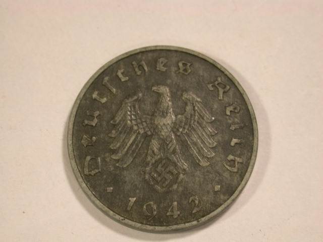  13002 3. Reich  10 Pfennig  1942 A in vz-st   