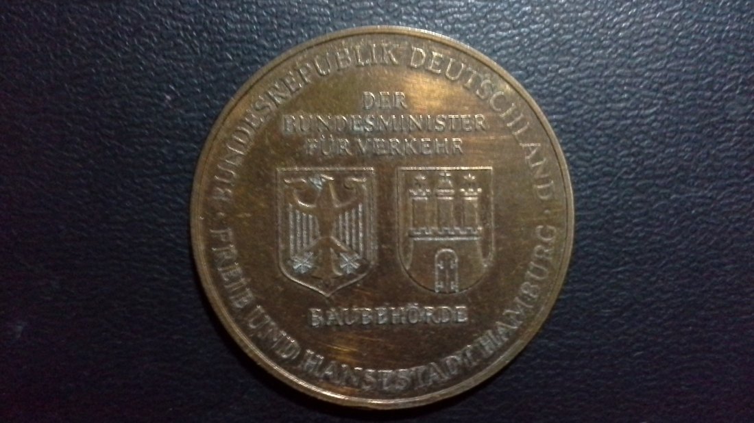  Medaille auf den Bau des Hamburger Elbtunnels(k114)   