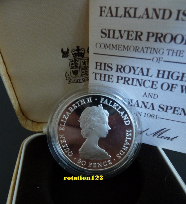  Falkland Islands 50 Pence 1981 -PP- <i>Hochzeit Charles und Diana</i> **Max.30.000 Ex.**   
