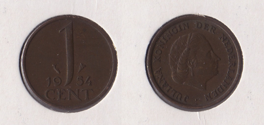  Niederlande 1 Cent 1954 <i>Juliana</i>   