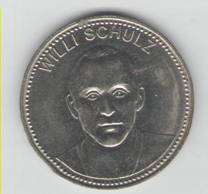  Medaille(Shell) auf die Fussball WM 1970 mit dem Porträit von W.Schulz(k113)   