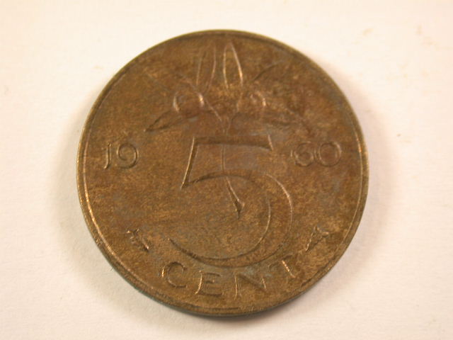  13006 Niederlande  Juliana  5 Cents  1960 in sehr schön  Rdf.   