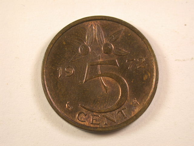  13006 Niederlande  Juliana  5 Cents  1972  in vz/vz-st   