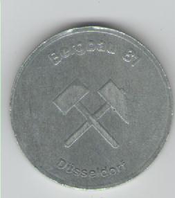  Medaille der Preussag Metall Goslar auf die Bergbau 1981 in Düsseldorf(k136)   