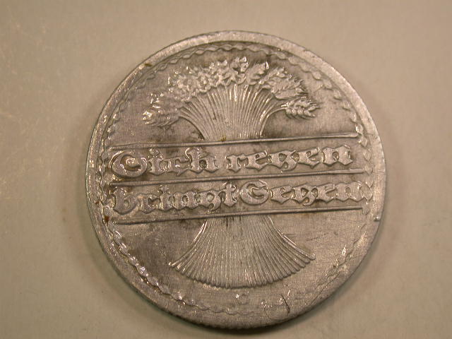  13009 Weimar  50 Pfennig  1922 G  in ss-vz, zaponiert   