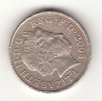  1 Pound Großbritannien 2008 (G453)   