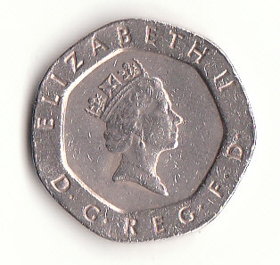  20 Pence Großbritannien 1990 (G468)   