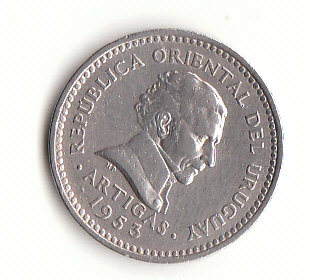 5 Centesimos Uruguay 1953 (G480)   