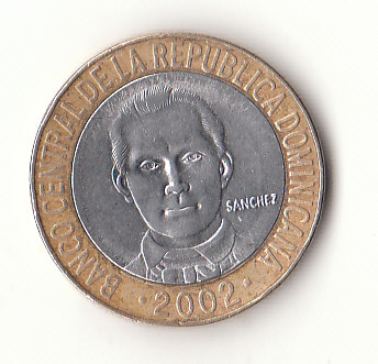  5 Pesos Dominikanische Republik 2002  (F182)   