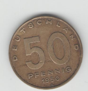  50 Pfennig DDR 1950 A(J1504)(k221)   