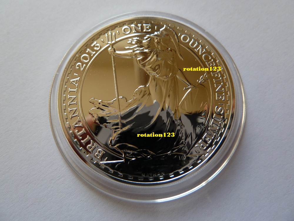  U.K. 2 Pounds Silber Britannia 2013 BU **<i>Erstamals in Reinem .999 Silber</i>**   