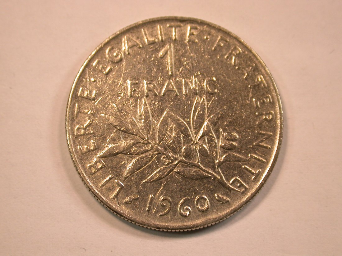  13205 Frankreich  1 Franc  1960  Semeuse  in ss   