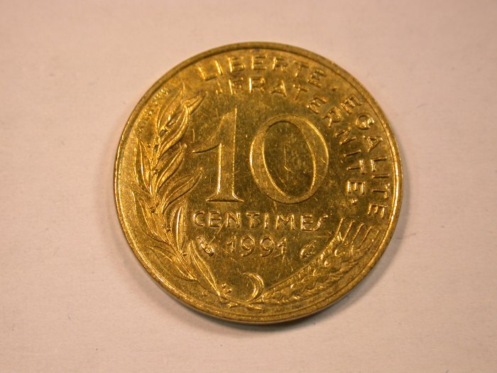 13205 Frankreich  10 Centimes 1991 in vz/vz-st   