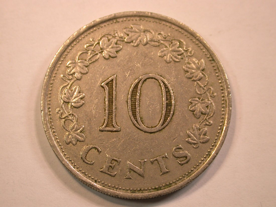  13011 Malta  10 Cents 1972 in ss   
