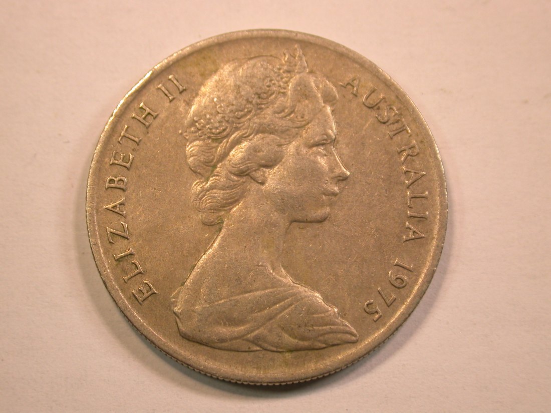  13011  Australien  10 Cents 1975 in ss+   