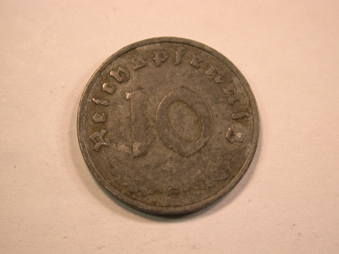  13403  3.Reich  10 Pfennig 1940 G in sehr schön  Orginalbilder   