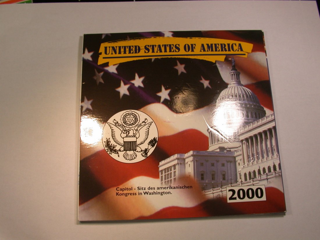  13301 USA  5 x 25 Cent (Quarter) über 5 Bundesstaaten 2000, sehr dekorativ   