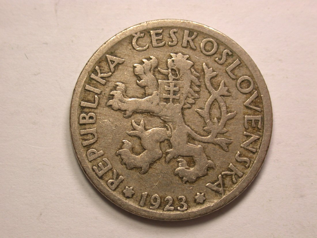  13407 CSSR  1 Krone 1923 in sehr schön  Orginalbilder !!   