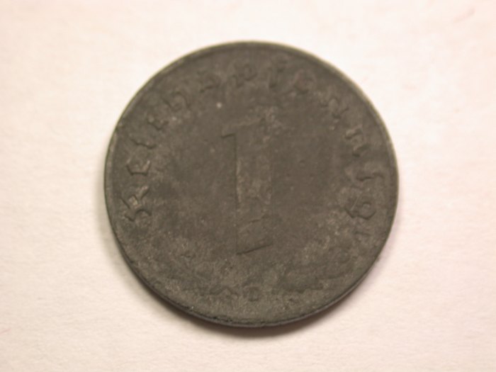  13408  3.Reich  1 Pfennig  1942 D in s-ss  Orginalbilder   