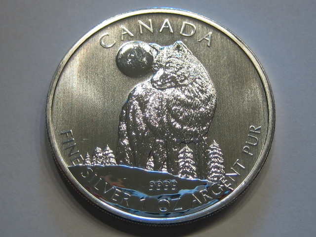  Kanada Wildlife Wolf 2011. Erste Ausgabe.1 Unze Silber   