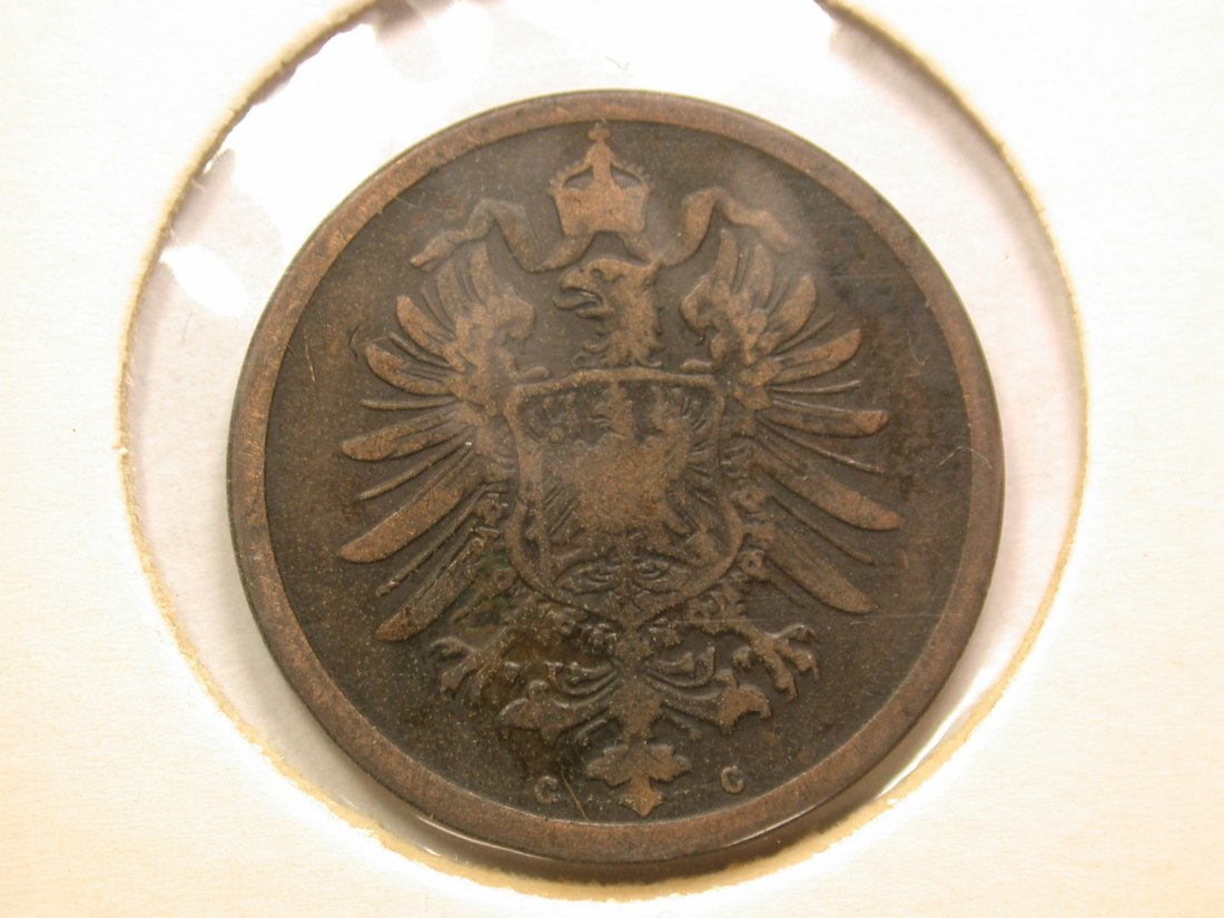  13206 KR  2 Pfennig von  1876 C  in ss  Orginalbilder   