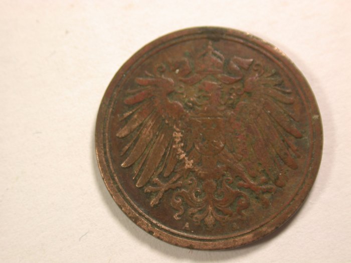  13410 KR  1 Pfennig  1891 A in f.sehr schön  Orginalbilder   