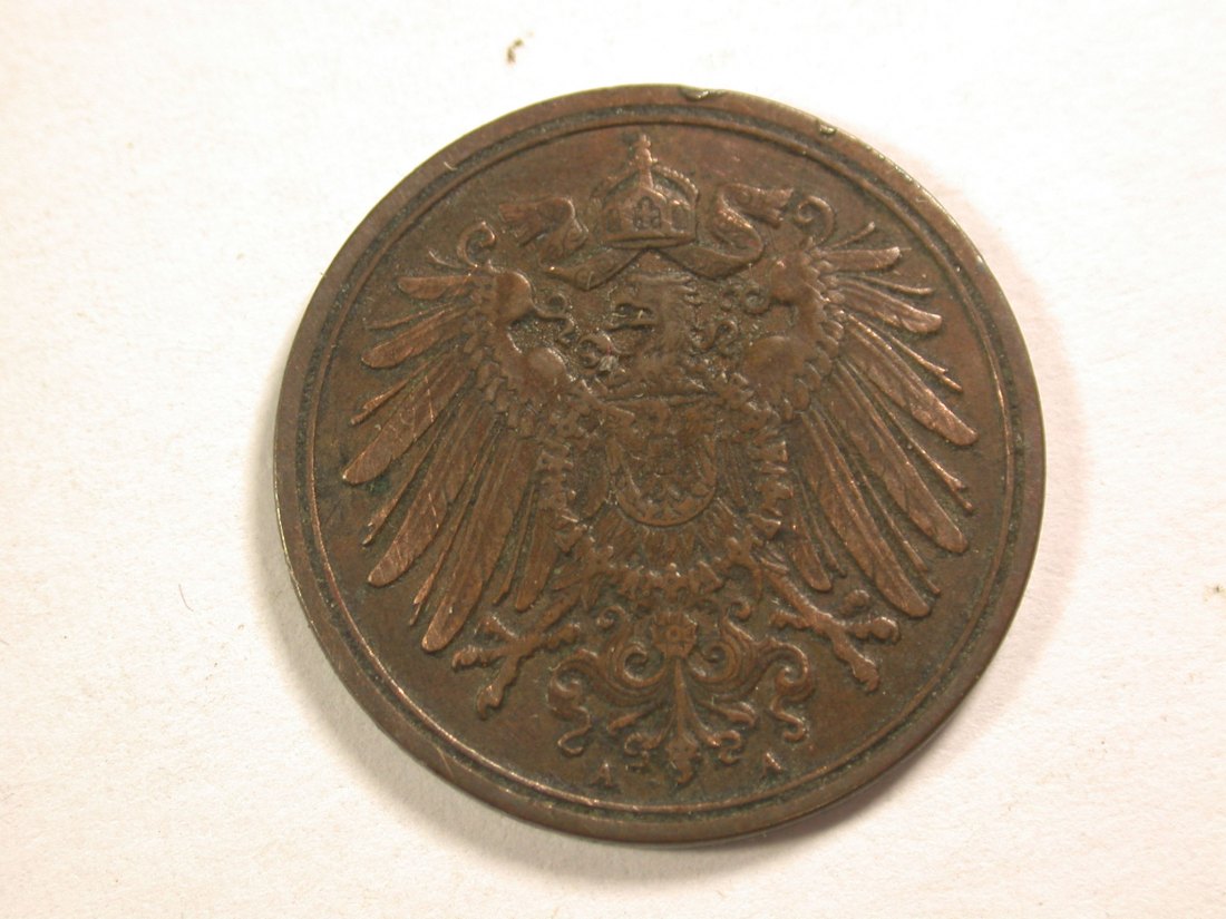  13410 KR  1 Pfennig  1896 A in ss-vz  Orginalbilder   
