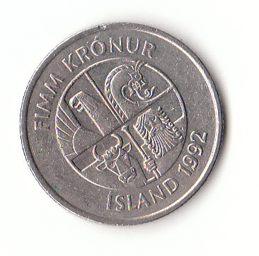  5 Kronur Island 1992 (F781)   