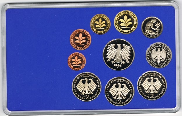 Deutschland  Kursmünzensatz  Staatliche Münze Karlsruhe 1995 G   PP   