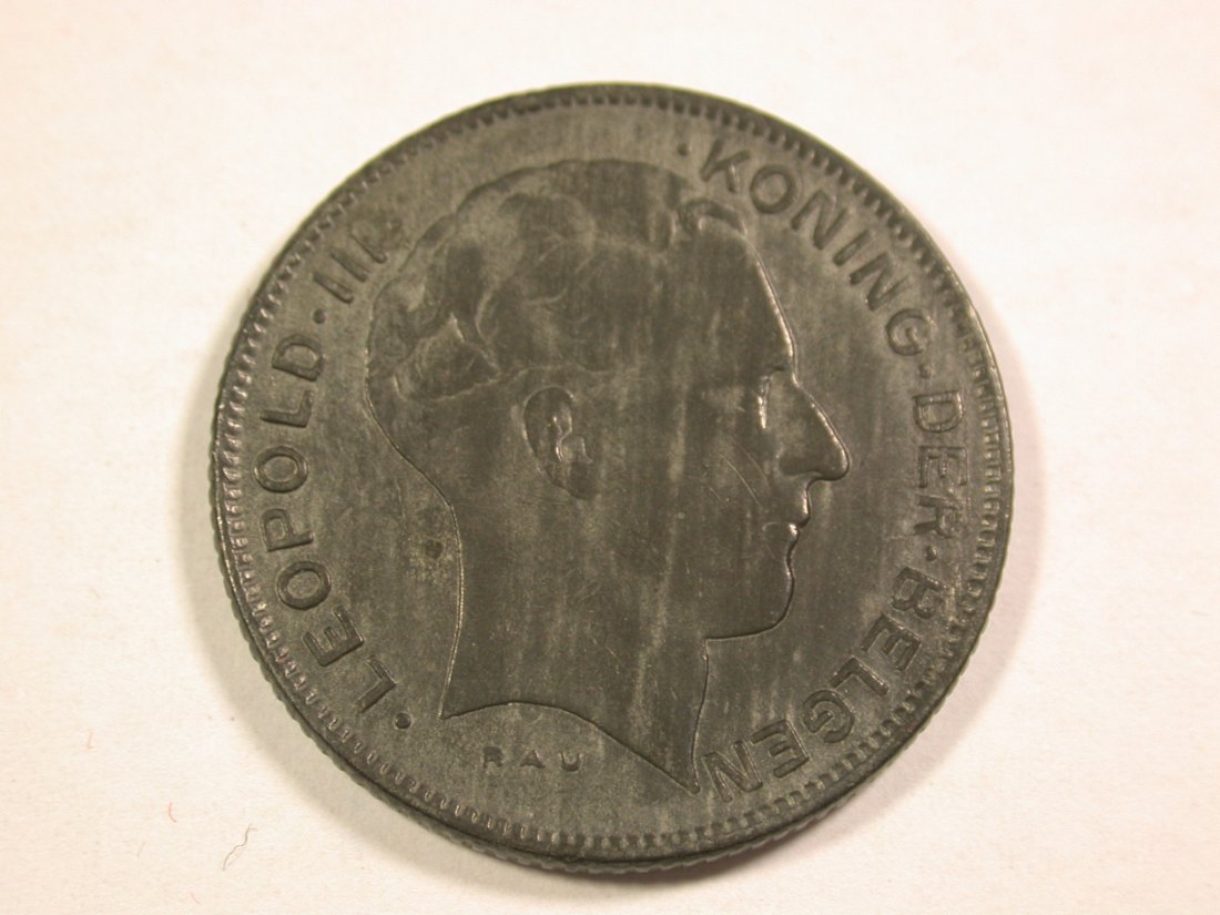  14102 Belgien 5 Franc Koning der Belgen 1941  vz-st/f.st KM 130 Orginalbilder   