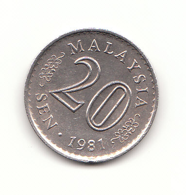 20 Sen Malaysia 1981 (G605)   