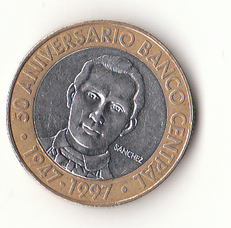  5 Pesos Dominikanische Republik 1997  (G609)   