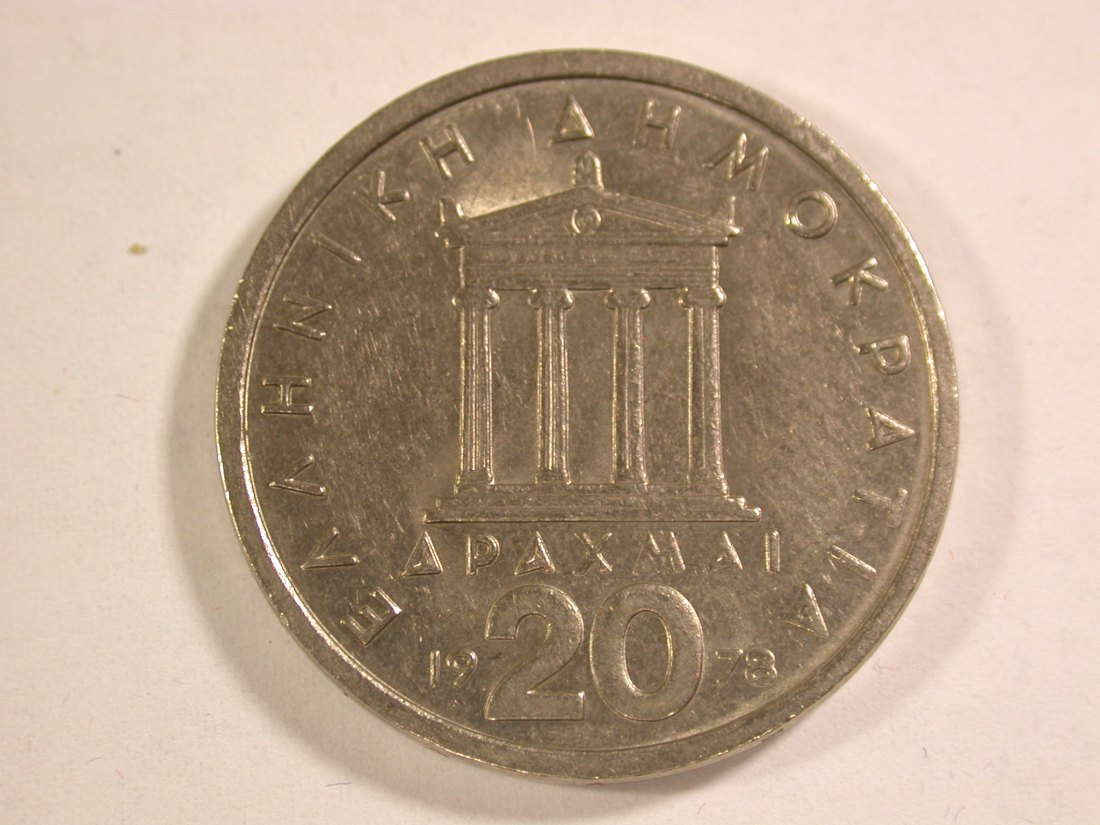  14104 Griechenland 20 Drachmen 1978 in vz-st Orginalbilder   
